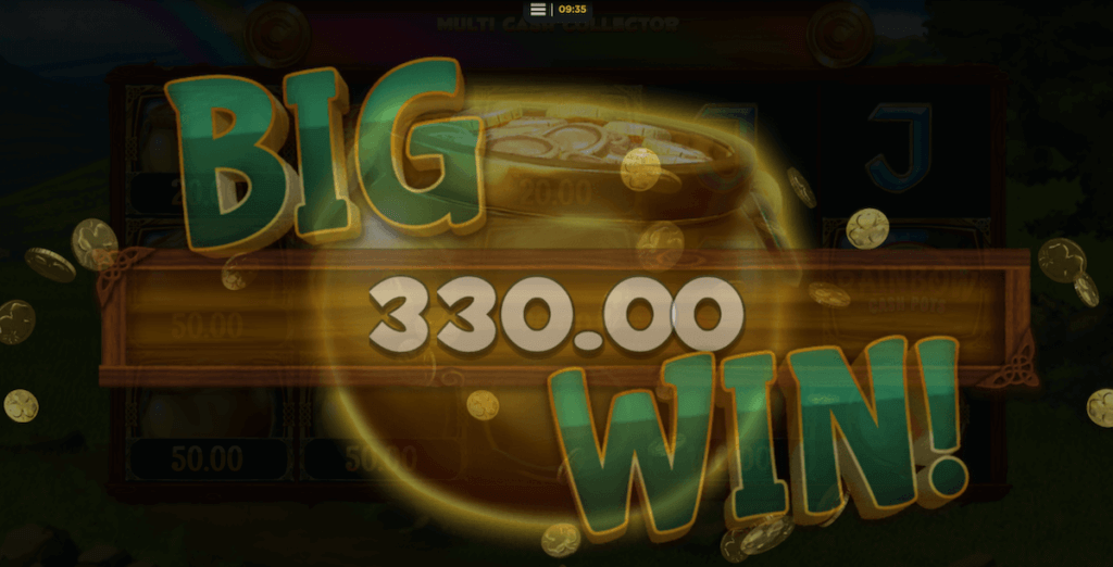 Big Wins on Rainbow Cash Pots online slot by Inspired Gaming