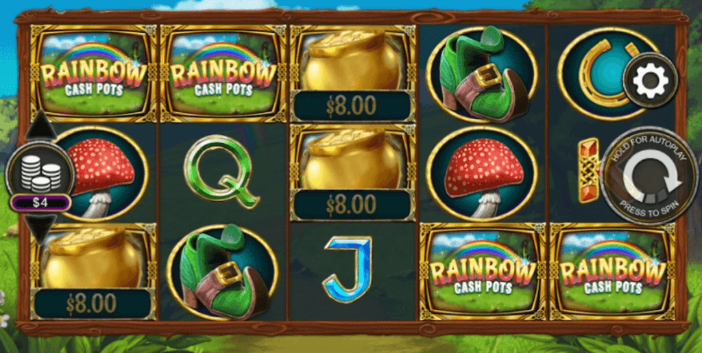 Rainbow Cash Pots slot gameplay