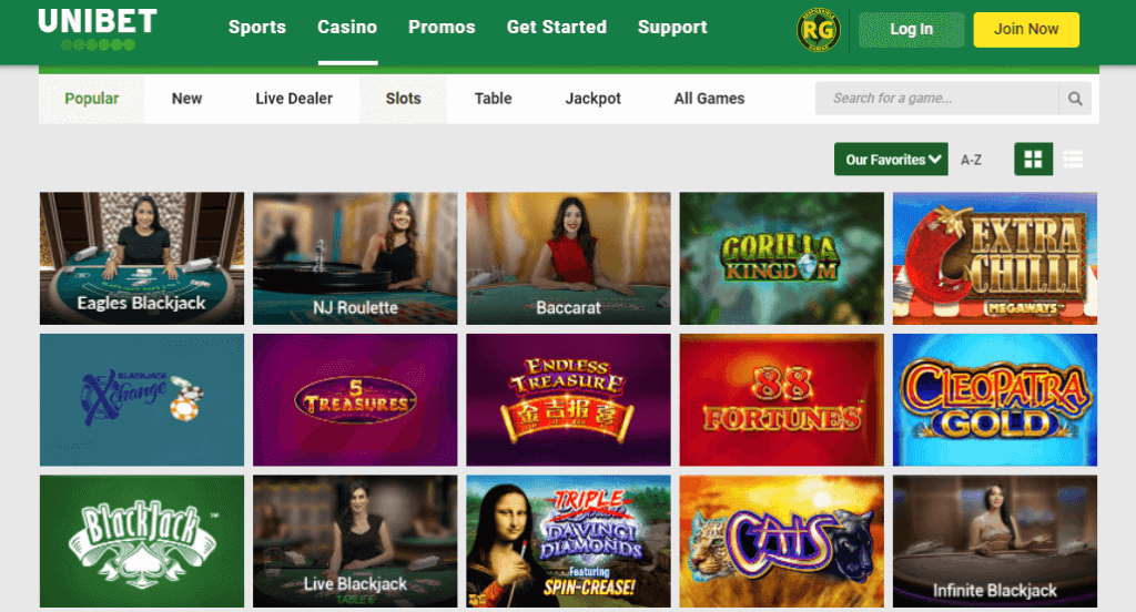 Unibet has a game for everyone 
