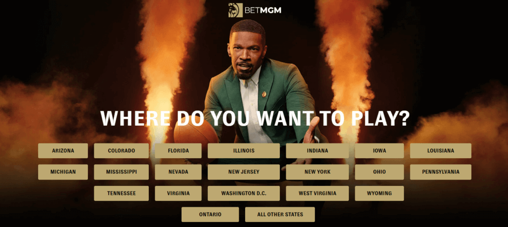 Where to play on BetMGM