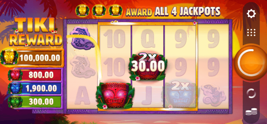 Multiplier symbol on Tiki reward