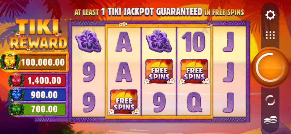 Free Spins on Tiki Reward