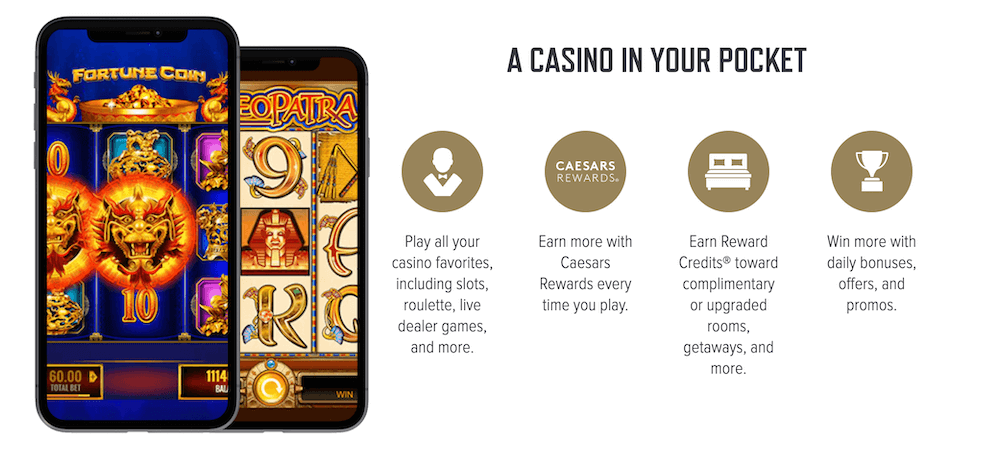 Caesars on mobile phone