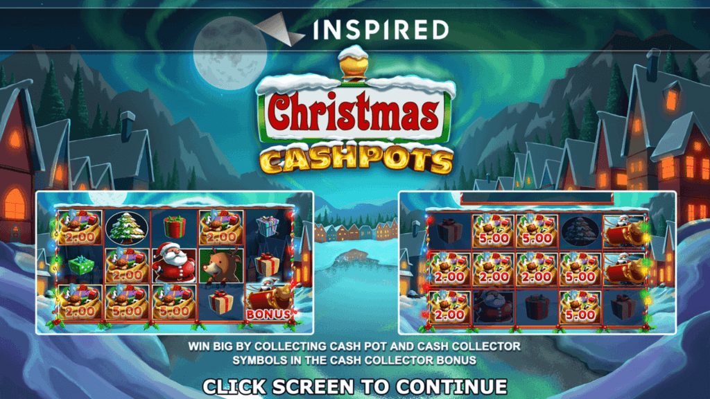 Christmas Cash Pots opening screen