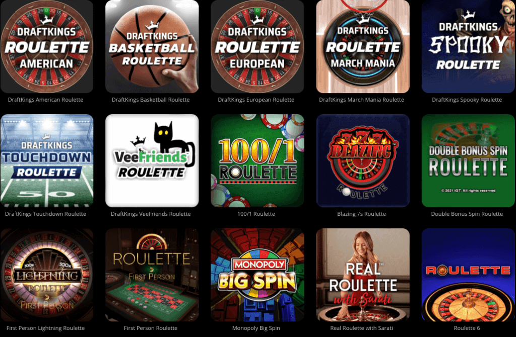 DraftKings Roulette Games