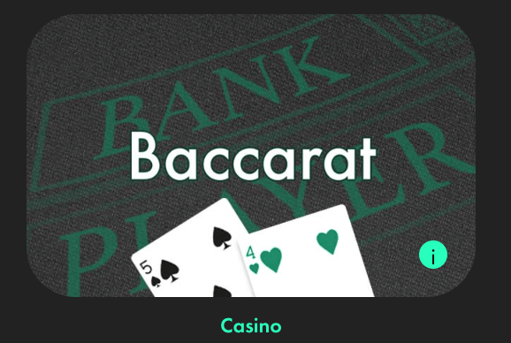 baccarat options at bet365