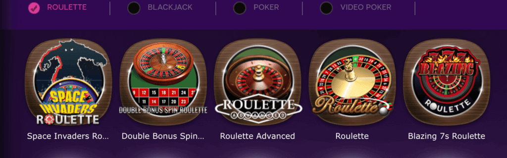 Roulette games catalog