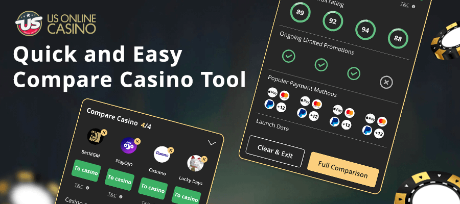 compare casinos easily with the casino comparison tool