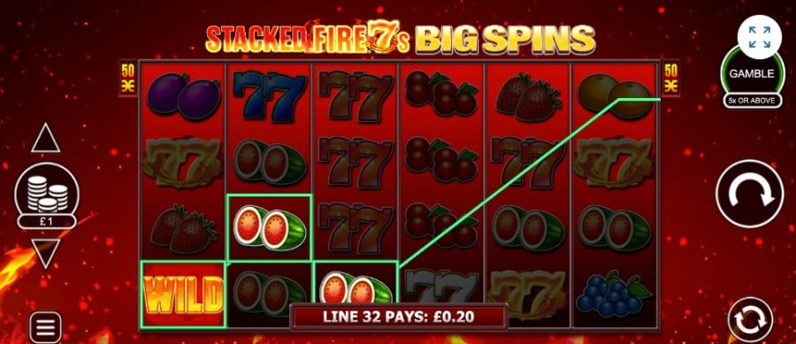 Stacked Fire 7s Big Spins slot demo