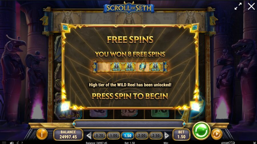 Scroll of Seth, a new slot by Play'n GO
